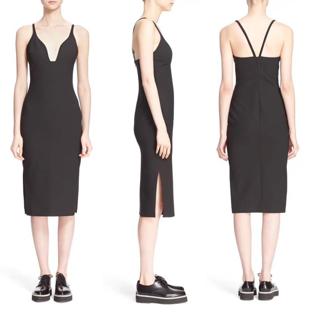 Cinq a Sept Ara plunge midi dress size 4 small